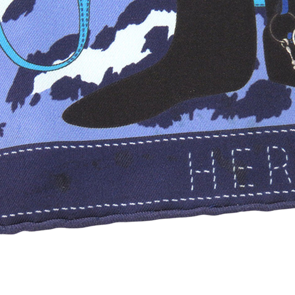 Pre-Loved Hermes Monsieur Et Madame Silk Scarf - Picture 8 of 8